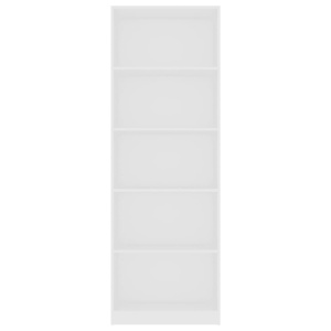 Bibliotecă cu 5 rafturi, alb, 60 x 24 x 175 cm, PAL - Img 4