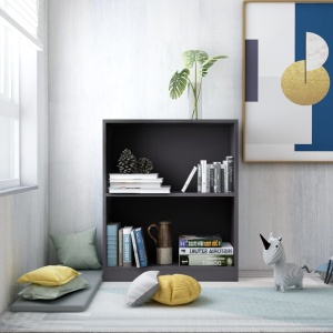 Bibliotecă, gri, 60 x 24 x 74,5 cm, PAL