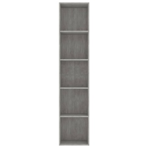 Bibliotecă, gri beton, 40 x 30 x 189 cm, PAL - Img 4