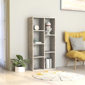 Bibliotecă, gri beton, 50 x 25 x 106 cm, PAL