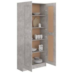 Bibliotecă, gri beton, 82,5 x 30,5 x 185,5 cm, PAL - Img 3