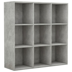 Bibliotecă, gri beton, 98 x 30 x 98 cm, PAL - Img 2