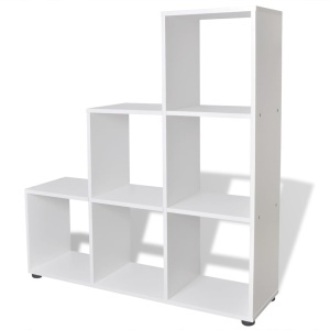 Bibliotecă in trepte / Raft de expunere 107 cm Alb - Img 2