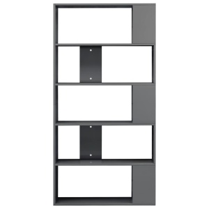 Bibliotecă/Separator cameră gri extralucios 80x24x159 cm PAL - Img 8