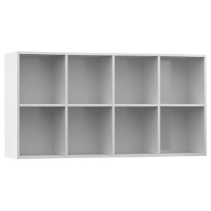 Bibliotecă/Servantă, alb lucios, 66 x 30 x 130 cm, PAL - Img 7