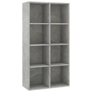 Bibliotecă/Servantă, gri beton, 66 x 30 x 130 cm, PAL - Img 2