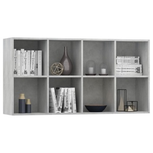 Bibliotecă/Servantă, gri beton, 66 x 30 x 130 cm, PAL - Img 8