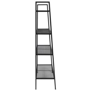 Bibliotecă tip scară, 4 trepte, metal, negru - Img 3