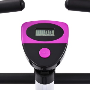 Bicicletă fitness cu curea de rezistență, mov - Img 5