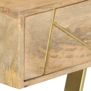 Birou de scris cu sertare, 100 x 55 x 75 cm, lemn masiv mango - Img 4