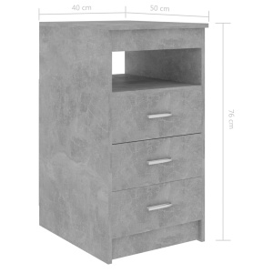 Birou, gri beton, 140 x 50 x 76 cm, PAL - Img 7