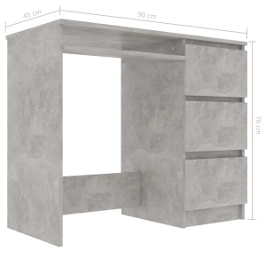 Birou, gri beton, 90 x 45 x 76 cm, PAL - Img 5