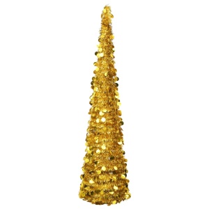 Brad de Crăciun artificial tip pop-up, auriu, 180 cm, PET