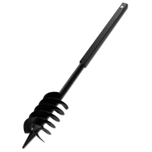 Burghiu manual cu mâner 150 mm cu 3 spirale, Negru - Img 3