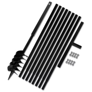 Burghiu manual găuri in pământ 120 mm cu tub prelungitor 9 m