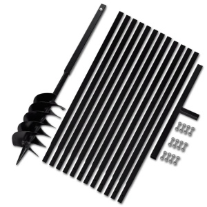 Burghiu manual găuri in pământ 150 mm cu tub prelungitor 13 m