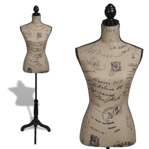 Bust pentru dame, maro&negru, manechin feminin croitorie, iută - Img 2