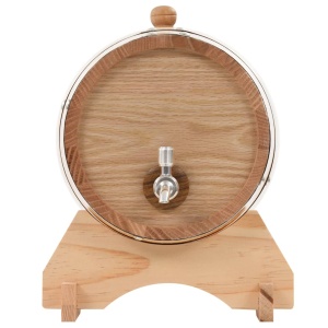 Butoi de vin cu canea, stejar masiv, 6 L - Img 4
