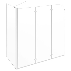 Cabină de baie, 120x69x130 cm, sticlă securizată, transparent - Img 8