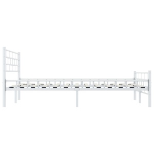 Cadru de pat, alb, 120 x 200 cm, metal - Img 3