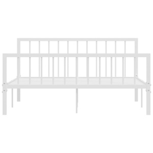 Cadru de pat, alb, 160 x 200 cm, metal - Img 3