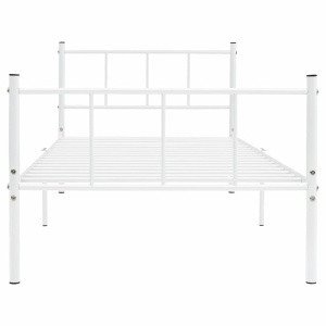 Cadru de pat, alb, 90 x 200 cm, metal - Img 3