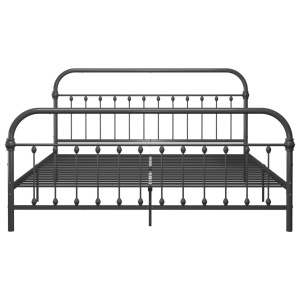 Cadru de pat, gri, 180 x 200 cm, metal - Img 3
