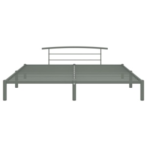 Cadru de pat, gri, 200 x 200 cm, metal - Img 2
