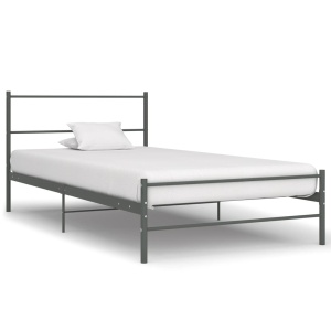 Cadru de pat, gri, 90 x 200 cm, metal