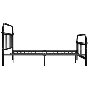Cadru de pat, negru, 160 x 200 cm, metal - Img 4
