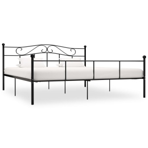 Cadru de pat, negru, 180 x 200 cm, metal