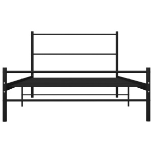 Cadru de pat, negru, 90 x 200 cm, metal - Img 3