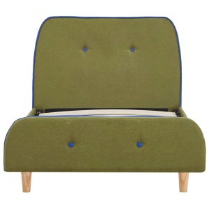 Cadru de pat, verde, 90 x 200 cm, material textil - Img 3