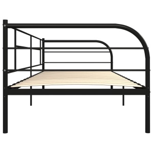 Cadru pat de zi, negru, 90 x 200 cm, metal - Img 8