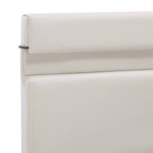 Cadru pat hidraulic ladă și LED alb 100x200 cm piele ecologică - Img 12