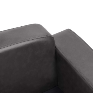 Canapea pentru câini, gri, 80 x 50 x 40 cm, piele ecologică - Img 6