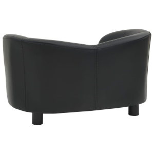 Canapea pentru câini, negru, 67x41x39 cm, piele ecologică - Img 8