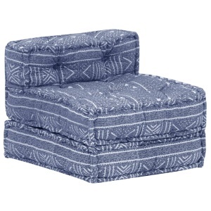 Canapea puf modulară cu 3 locuri, indigo, material textil - Img 11