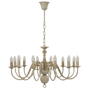 Candelabru, alb vintage, 12 becuri E14 - Img 8