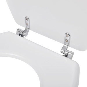 Capac WC, alb, MDF, model simplu - Img 5
