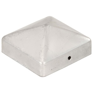 Capace stâlpi de gard piramidă 6 buc. metal galvanizat 71x71 mm - Img 3