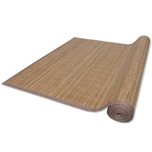 Carpetă dreptunghiulară din bambus 150 x 200 cm, maro - Img 3