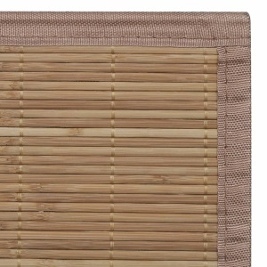 Carpetă dreptunghiulară din bambus 150 x 200 cm, maro - Img 5