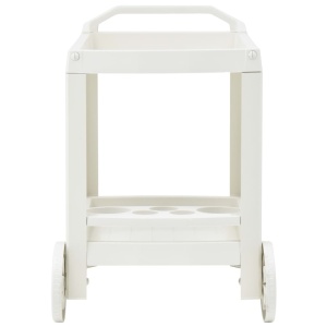 Cărucior de băuturi, alb, 69 x 53 x 72 cm, plastic - Img 4