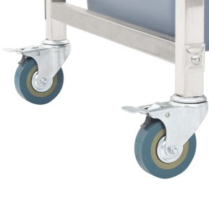 Cărucior de bucătărie cu recipiente din plastic, 87x43,5x92 cm - Img 5