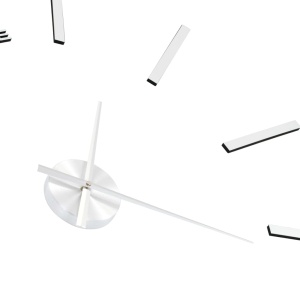 Ceas de perete 3D, argintiu, 100 cm, XXL, design modern - Img 5