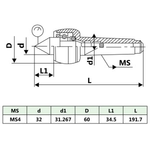 Centru strung rotativ MT4 - Img 5