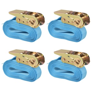 Chingi fixare cu clichet 4 buc, 0,8 tone, 6 m x 25 mm, albastru