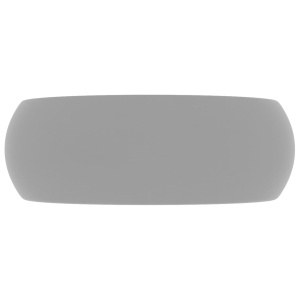 Chiuvetă baie lux gri deschis mat 40x15 cm ceramică rotund - Img 4