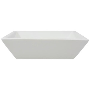 Chiuvetă ceramică pătrată, alb, 41,5 x 41,5 x 12 cm - Img 4